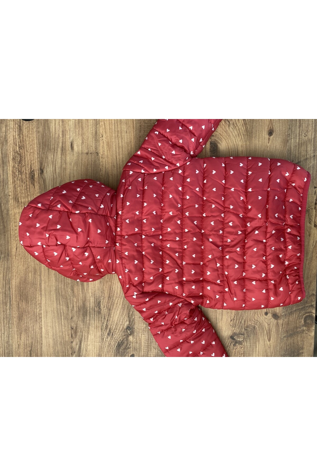 Kız Çocuk Kaban 6-10 Yaş Kışlık Şişme Peluş Astarlı Kapüşonlu Fuşya Mont HZL22W-M21639