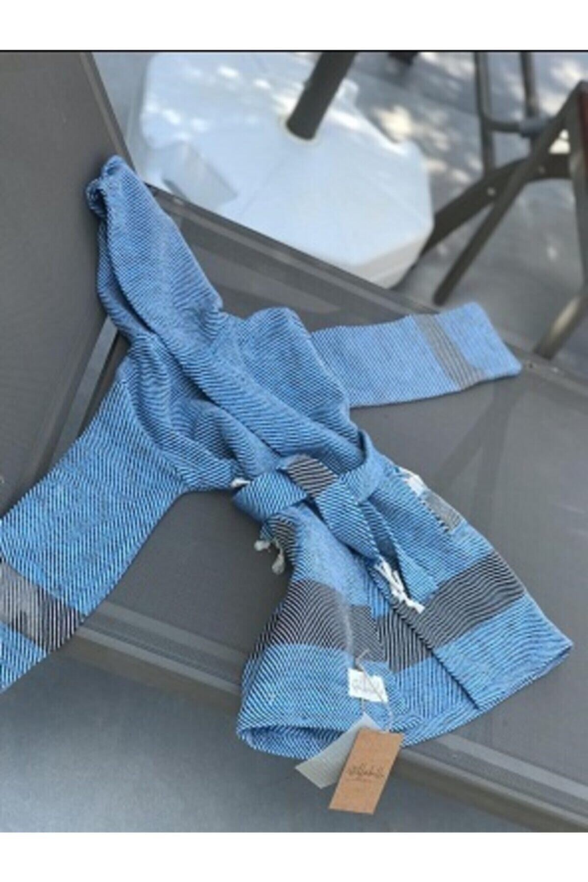 Peştamal Çocuk Bornozu El Dokuması Limyra Desen Royal Renk