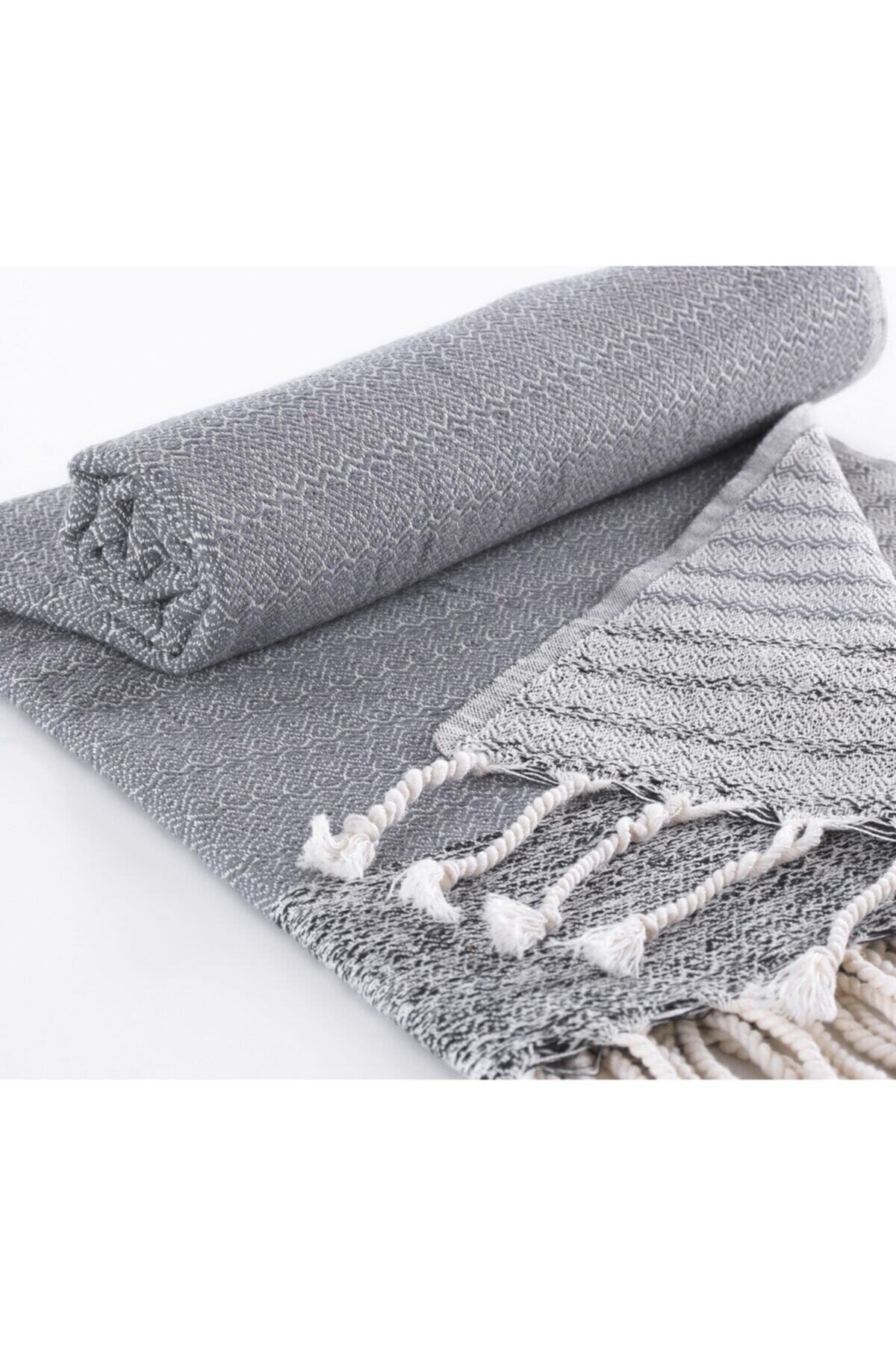Peştemal El Dokuması Demre Desen Füme Renk