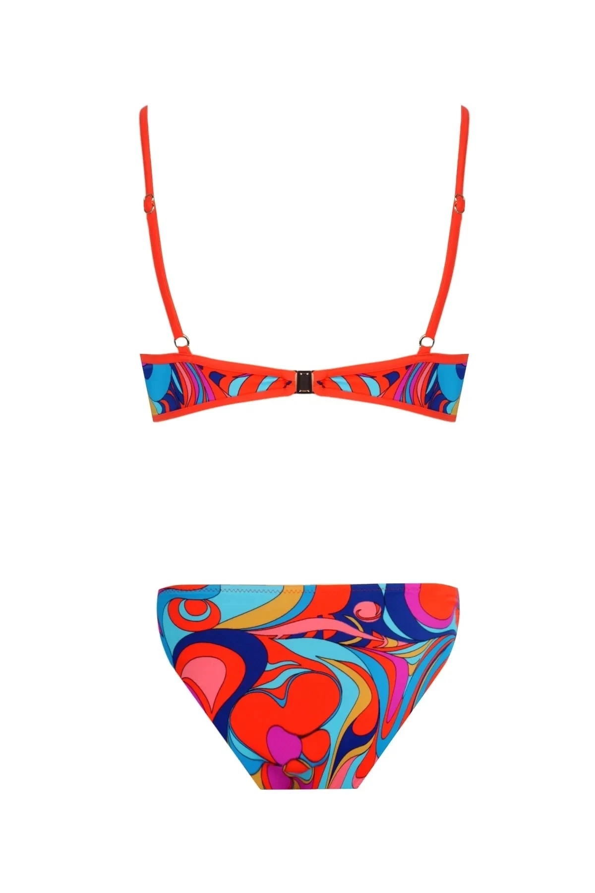 ZEKİ Kadın Çok Renkli Sabit Push-Up Kaplı, Ayarlanabilir Askılı Bikini Takımı HZL23S-ZK110161