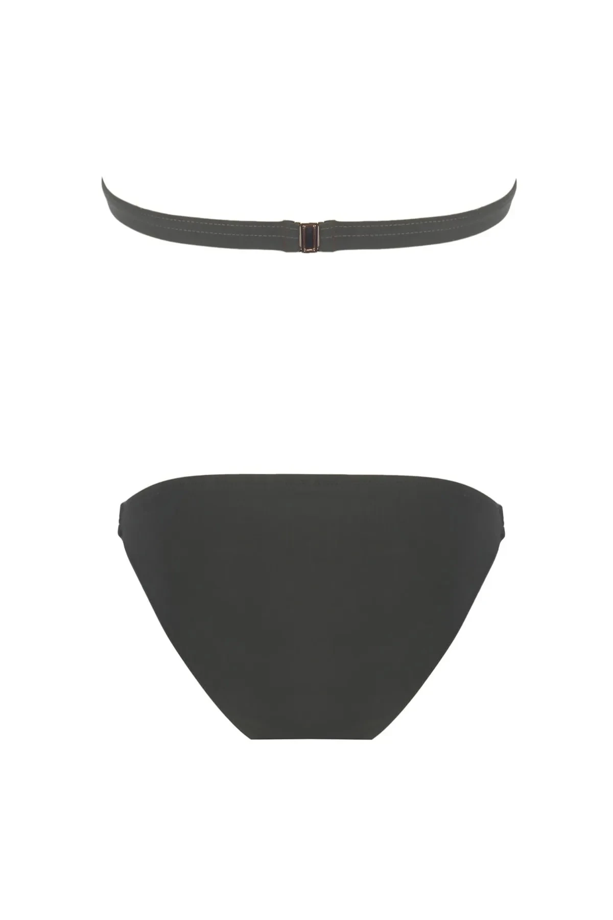 ZEKİ Kadın Haki Çıkarılabilir Push-Up Kaplı, Boyundan Bağlamalı Bikini Takımı HZL23S-ZK117341