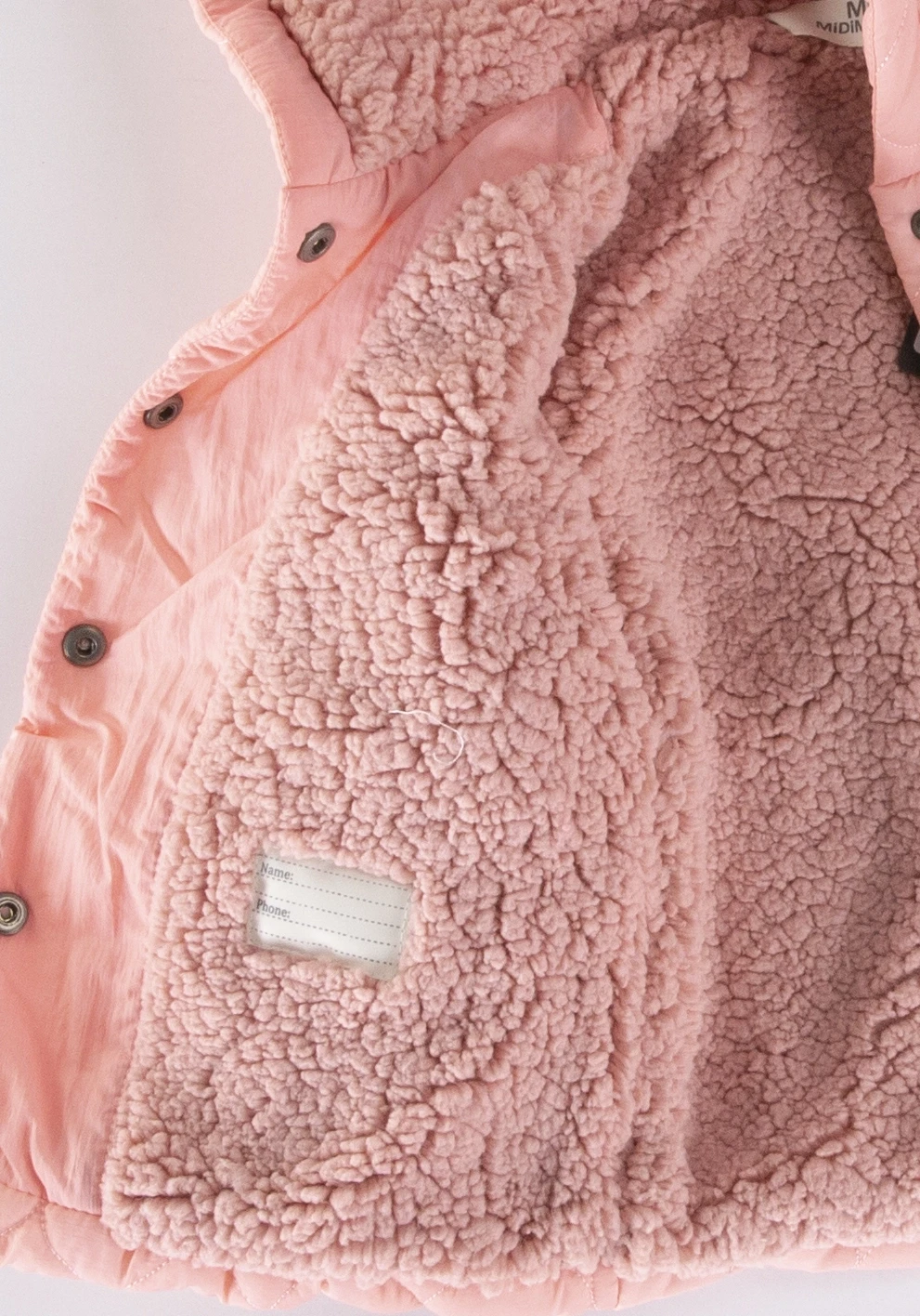 Çocuk Açık Pembe Çift Cepli 1-5 Yaş Kışlık İçi Polar Astarlı Kapüşonlu Şişme Mont HZL24W-MDM1501281