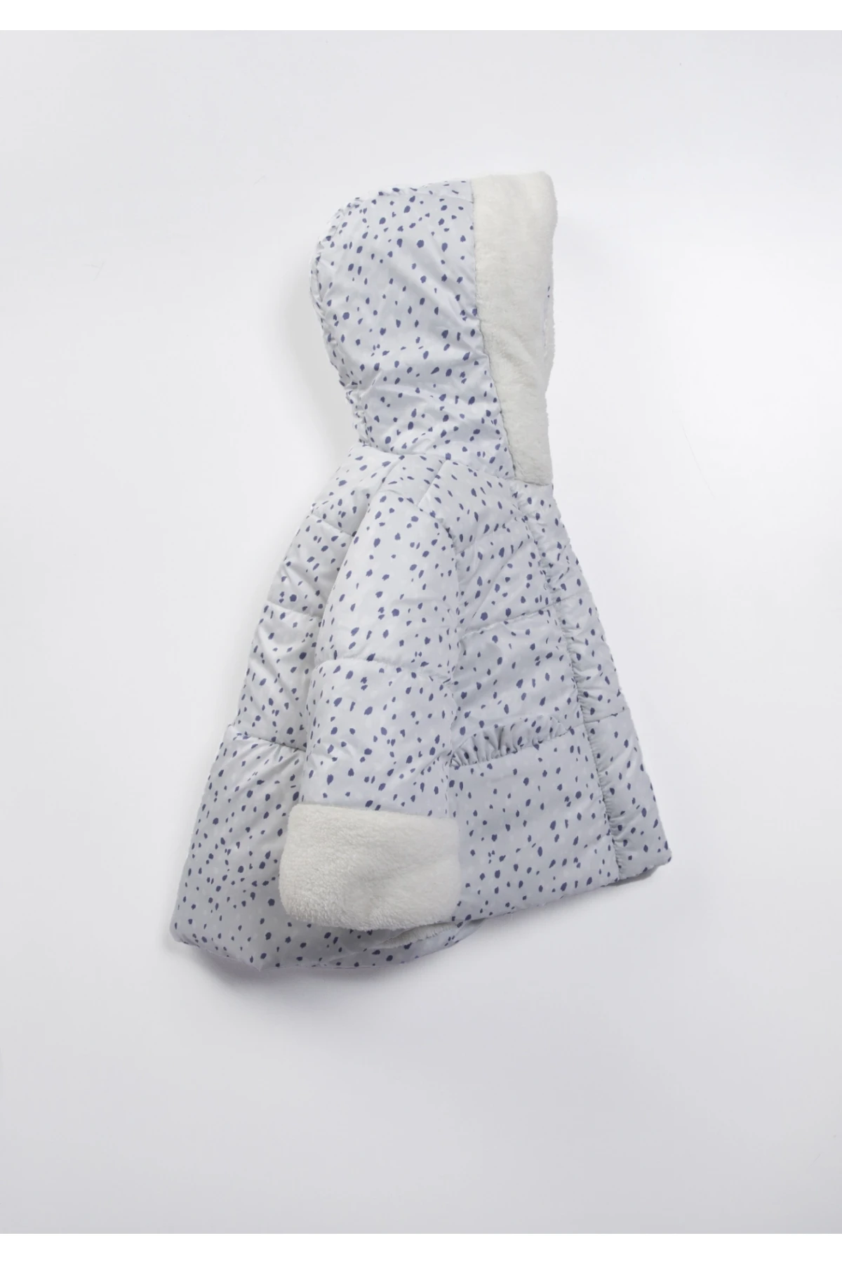 Çocuk Ekru 1-5 Yaş Kışlık İçi Polar Astarlı Kapüşonlu Şişme Mont HZL24W-MDM1223621