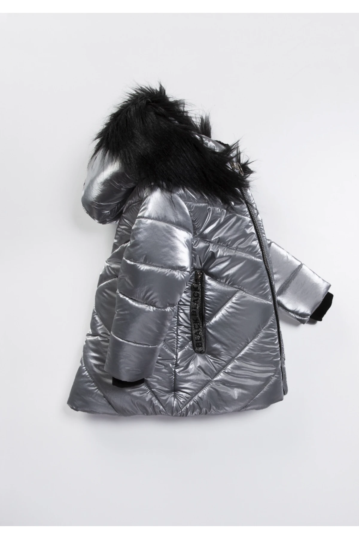 Çocuk Gri Çift Cepli 2-5 Yaş Kışlık İçi Polar Astarlı Kapüşonlu Şişme Mont HZL24W-MDM1223971