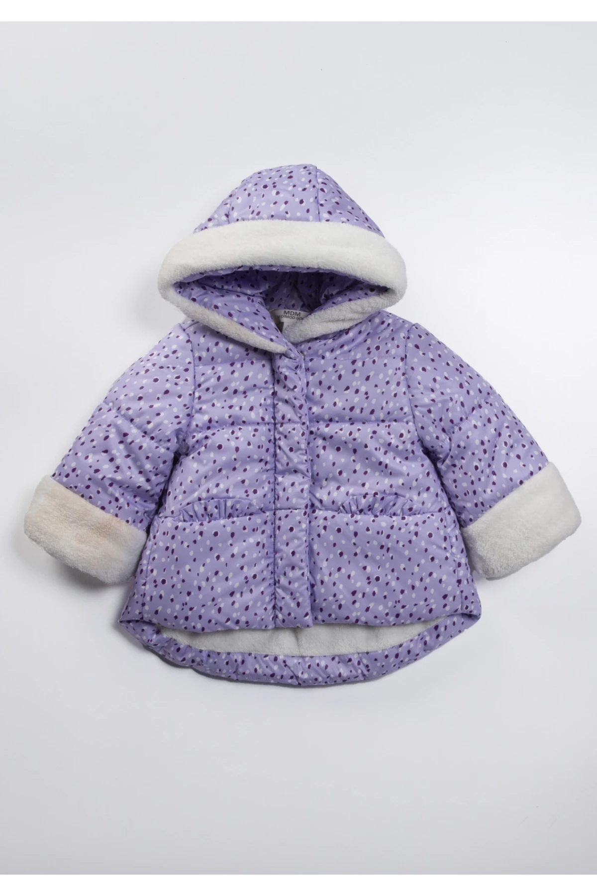 Çocuk Lila 1-5 Yaş Kışlık İçi Polar Astarlı Kapüşonlu Şişme Mont HZL24W-MDM1223621