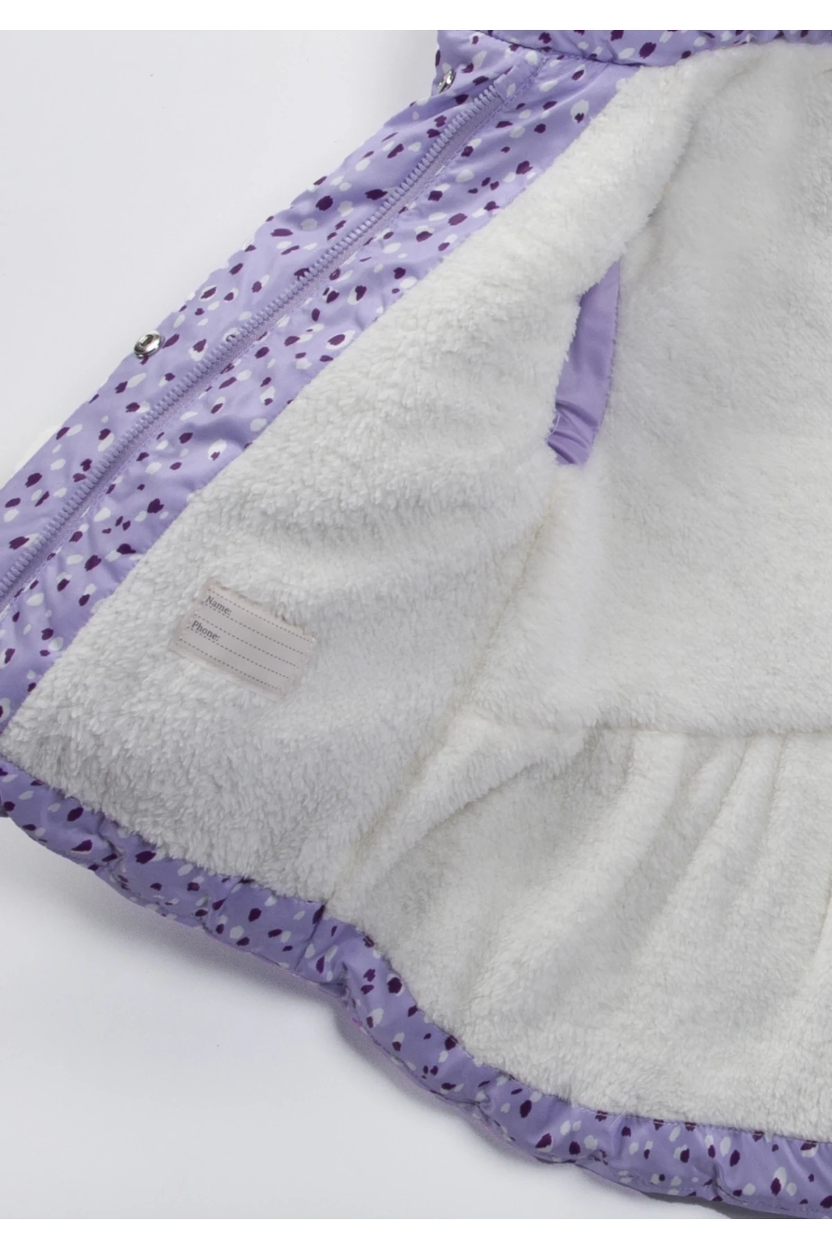 Çocuk Lila 1-5 Yaş Kışlık İçi Polar Astarlı Kapüşonlu Şişme Mont HZL24W-MDM1223621