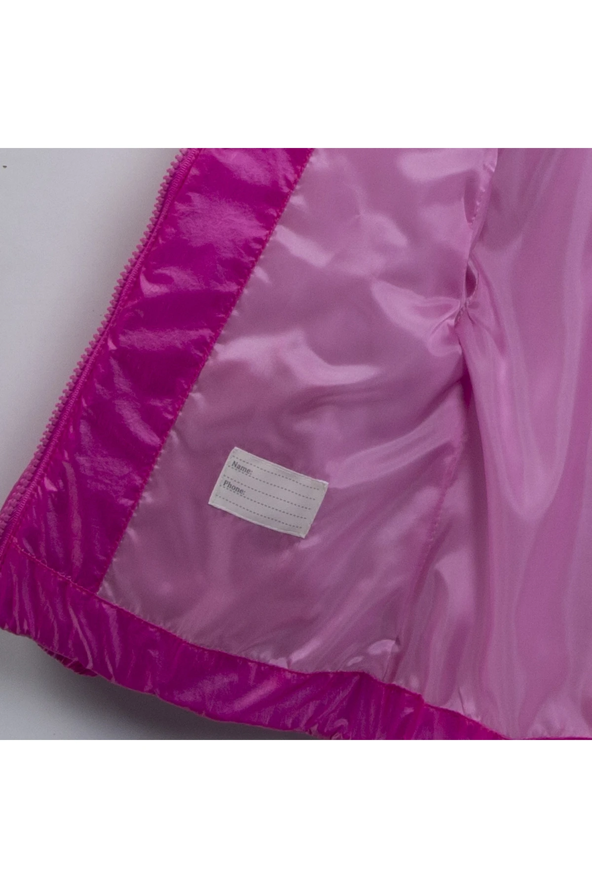 Çocuk Pembe Desenli Çift Cepli 2-5 Yaş Kışlık İçi Astarlı Kapüşonlu Şişme Mont HZL24W-MDM1224541
