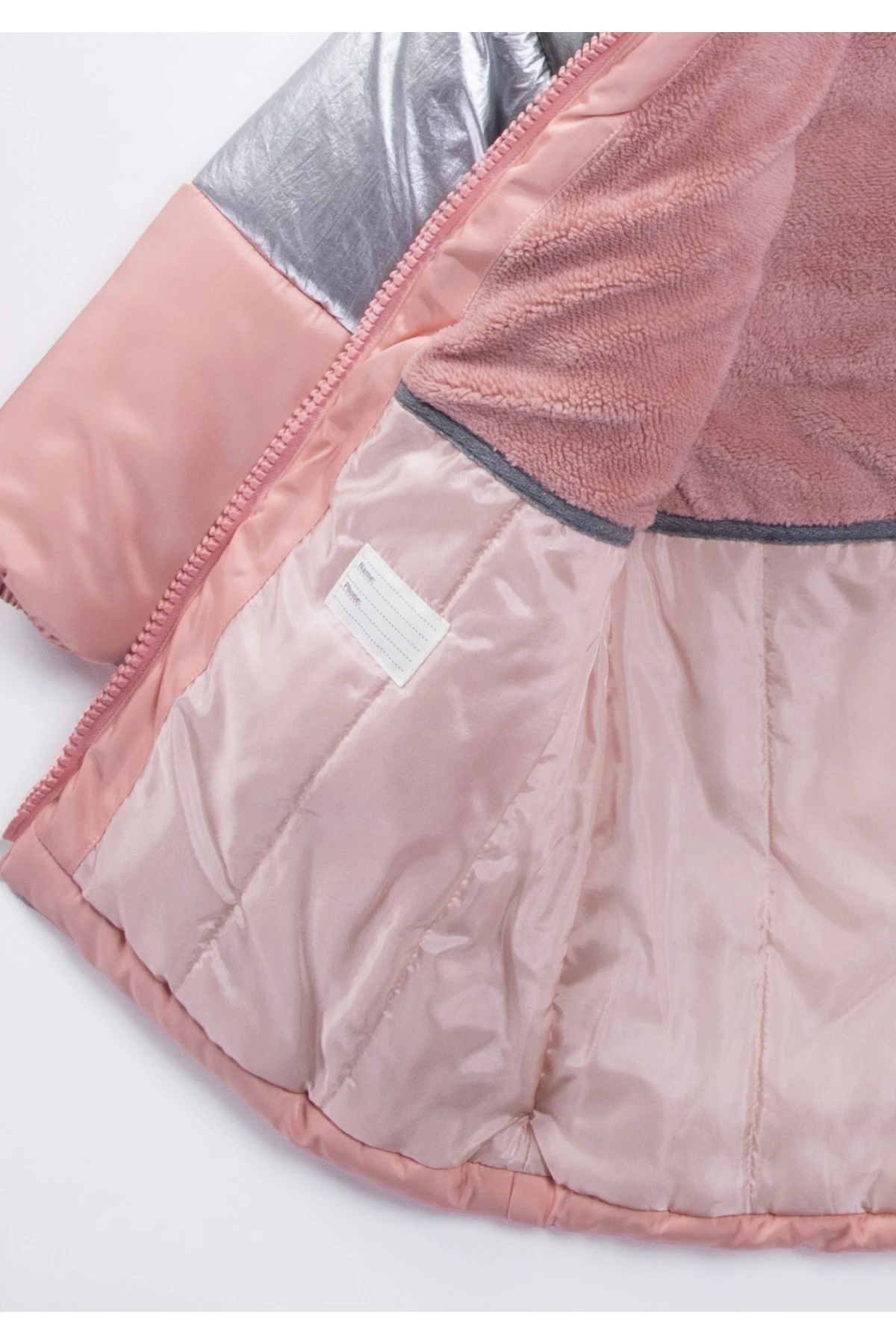 ÇocuK Somon Çift Cepli 6-13 Yaş Kışlık İçi Astarlı Kapüşonü Kürklü Şişme Mont HZL24W-MDM1224751