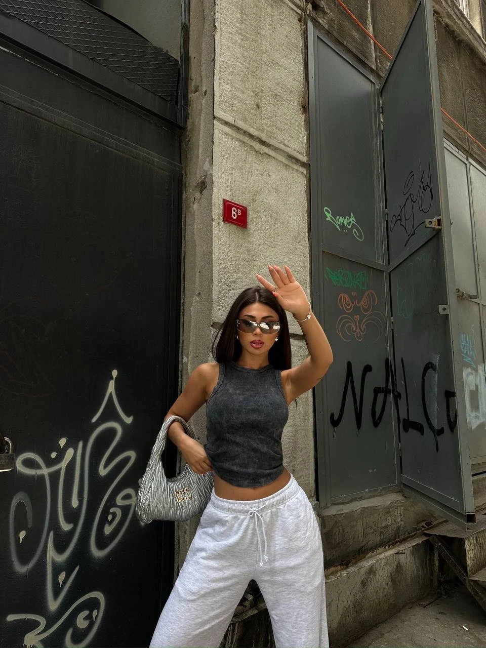 Kadın Siyah Bisiklet Yaka Yıkama Efektli Fitilli Kaşkorse Atlet Tşhirt HZL24S-VL1241081