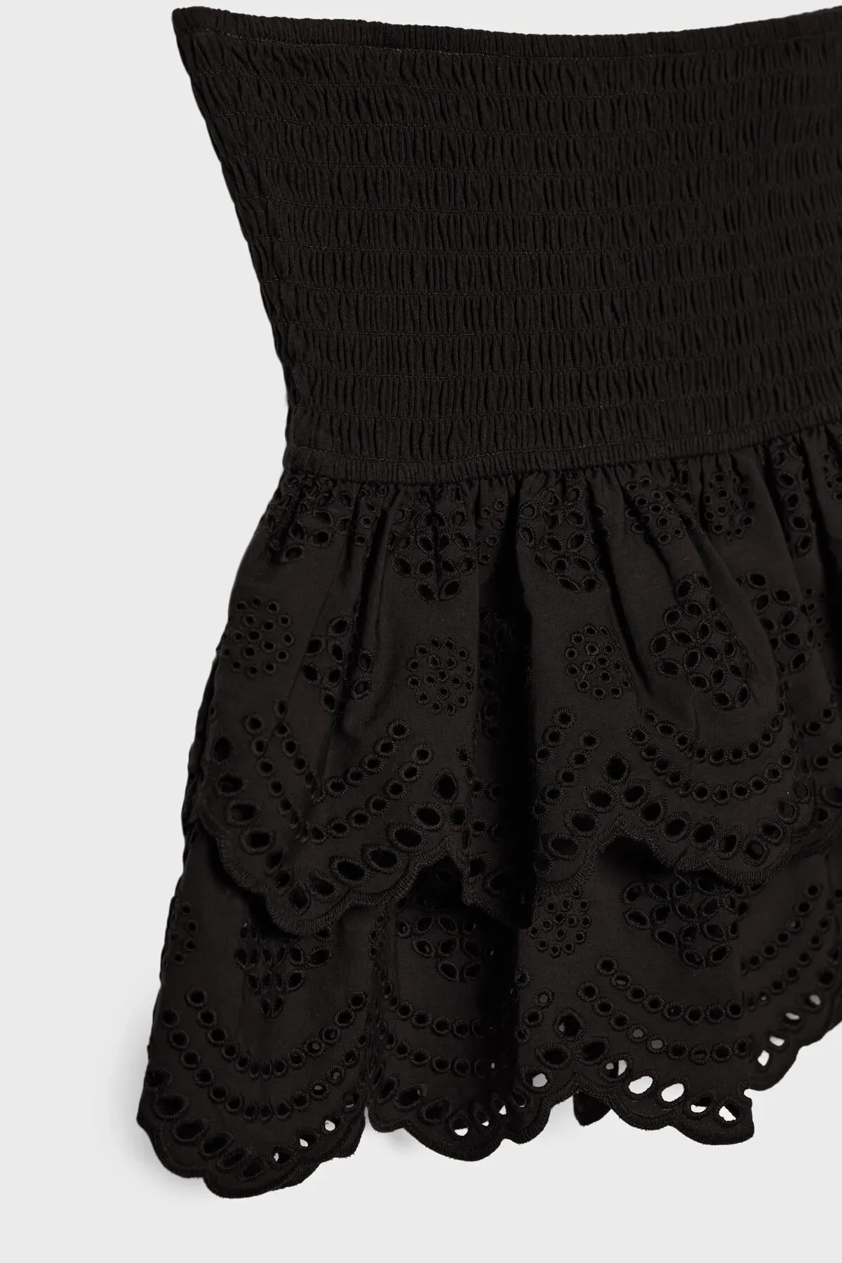 Kadın Siyah Gipeli İşlemeli Bluz ve Etek Model HZL24S-ZK11111