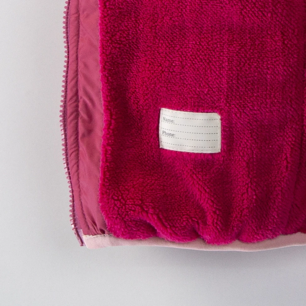 Kız Çocuk Bordo Hayvan Temalı 1-5 Yaş Kışlık İçi Polar Astarlı Kapüşonlu Şişme Mont HZL24W-MDM1501261