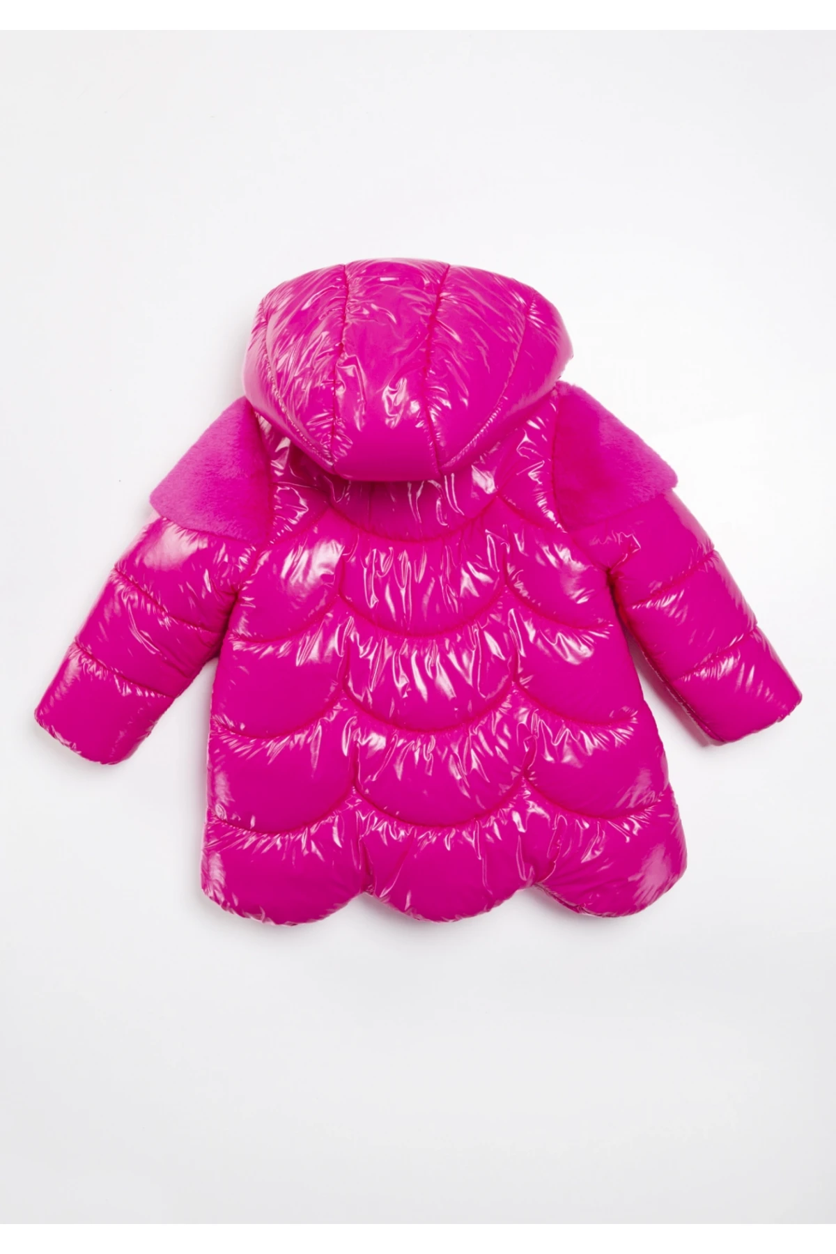 Kız Çocuk Pembe Çift Cepli 2-9 Yaş Kışlık İçi Astarlı Kapüşonlu Şişme Mont HZL24W-MDM1224531