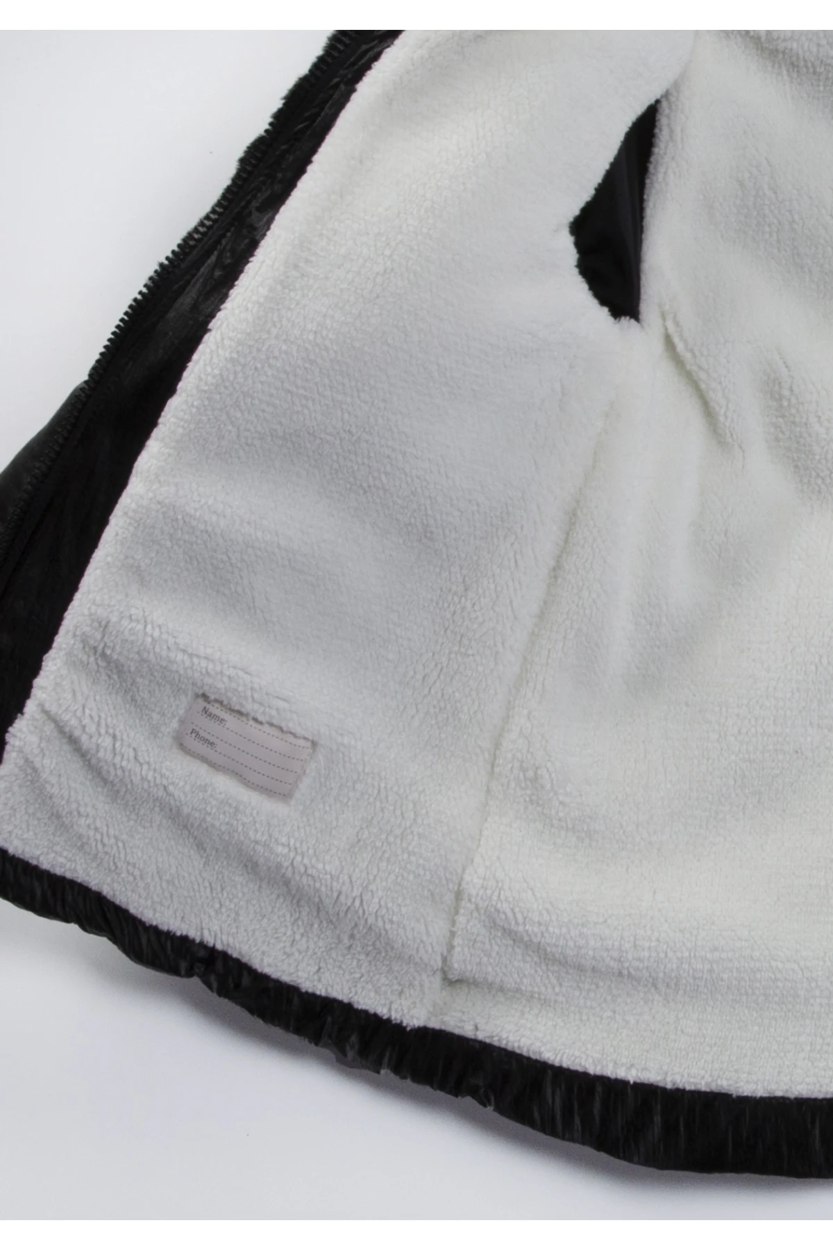 Kız Çocuk Siyah Çift Cepli 2-9 Yaş Kışlık İçi Polar Astarlı Kapüşonu Kürklü Şişme Mont HZL24W-MDM1224001