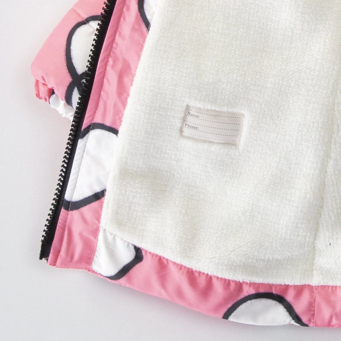 Kız Çocuk Somon Kalpli 1-5 Yaş Kışlık İçi Polar Astarlı Kapüşonlu Şişme Mont HZL24W-MDM1501171