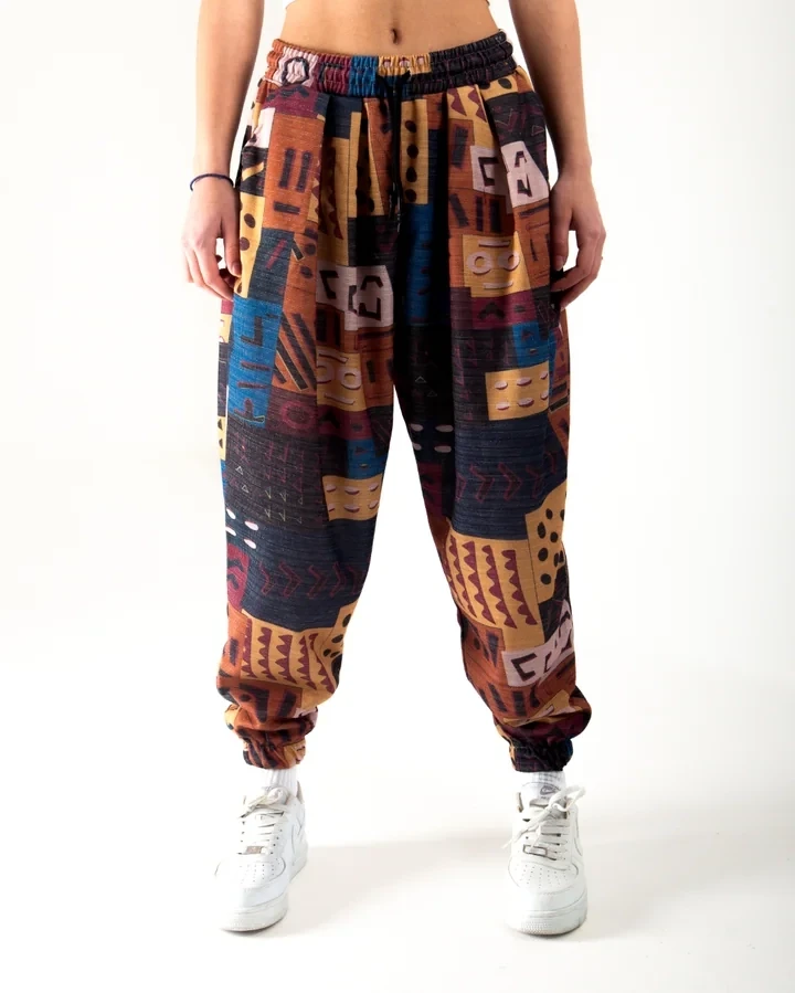 Erkek Antrasit Turuncu Beli ve Paçası Lastikli Bol Kesim Jogger Eşofman Altı HZL24S-MXC8989-151