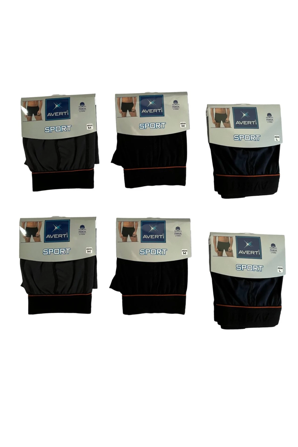 Erkek 6Lı Likralı Pamuklu Sport Model Boxer HZL25S-AV02
