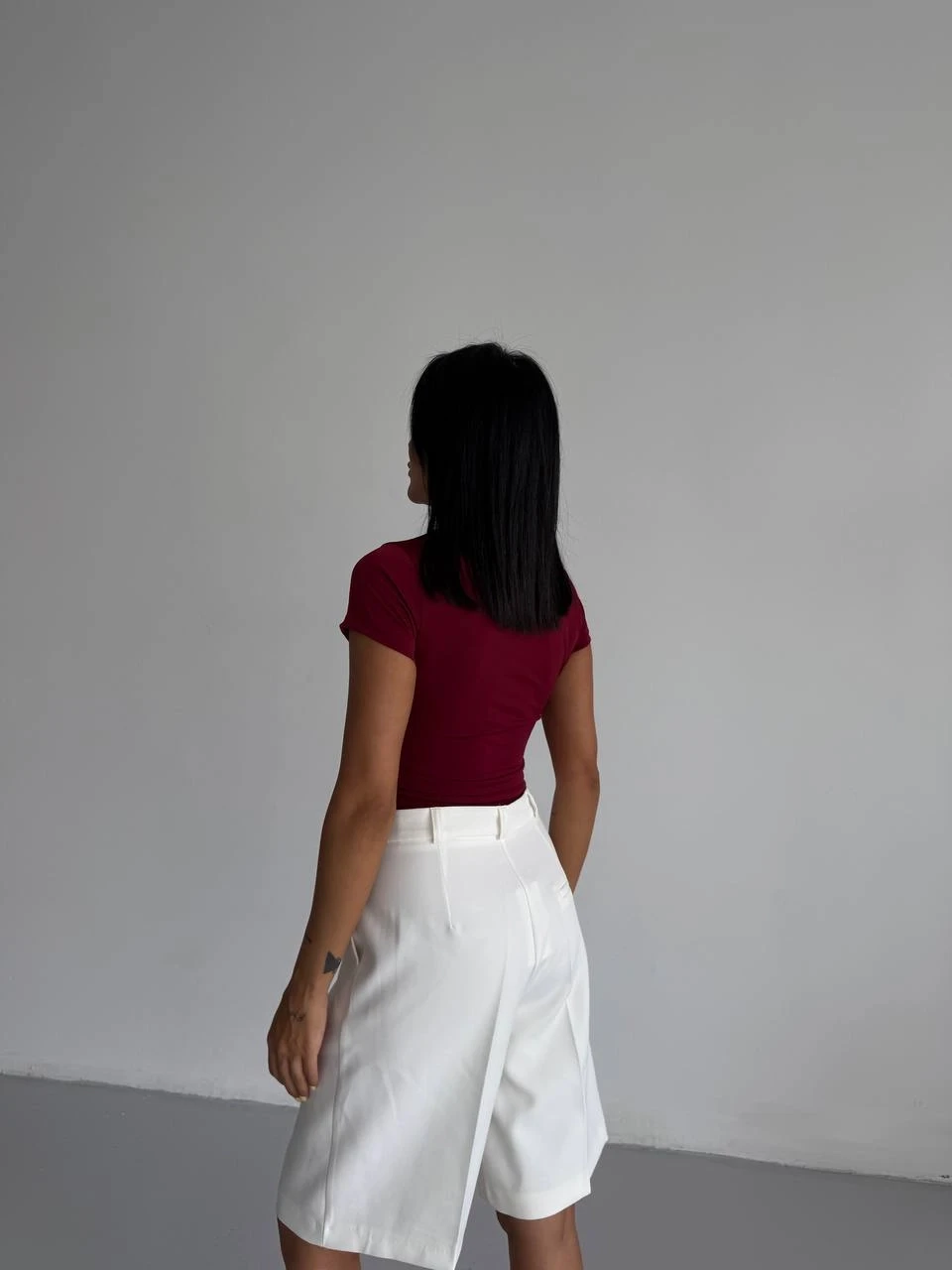 Kadın Bordo Bisiklet Yaka Sandy Bluz HZL25S-FRY123191