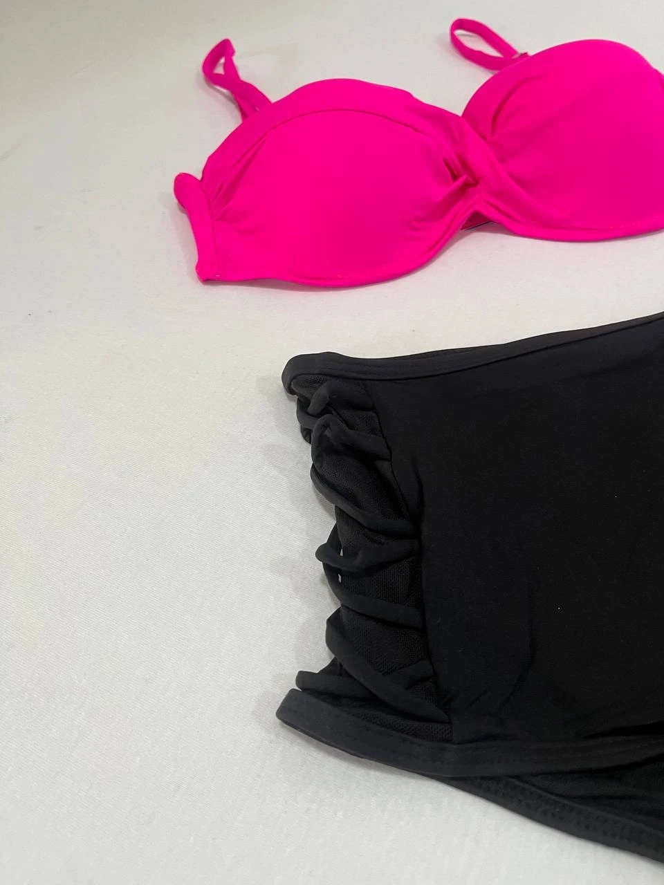 Kadın Fuşya İnce Askılı 3 Parça Bikini Takımı HZL25S-LC216