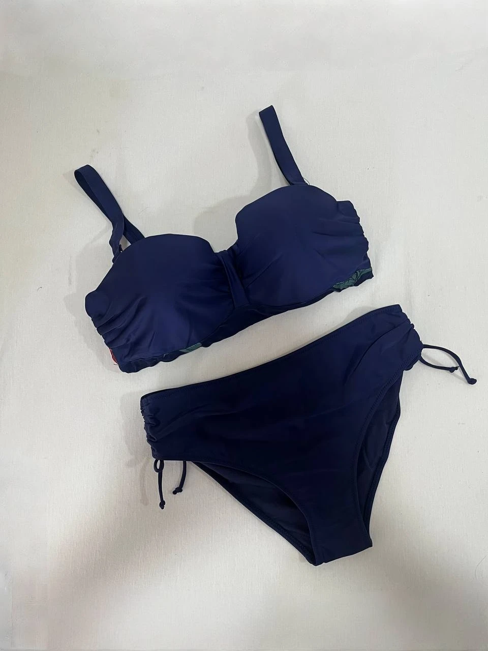 Kadın Lacivert Çiçek Desenli Elbise Model  Slipli Tankini HZL24S-LC4009