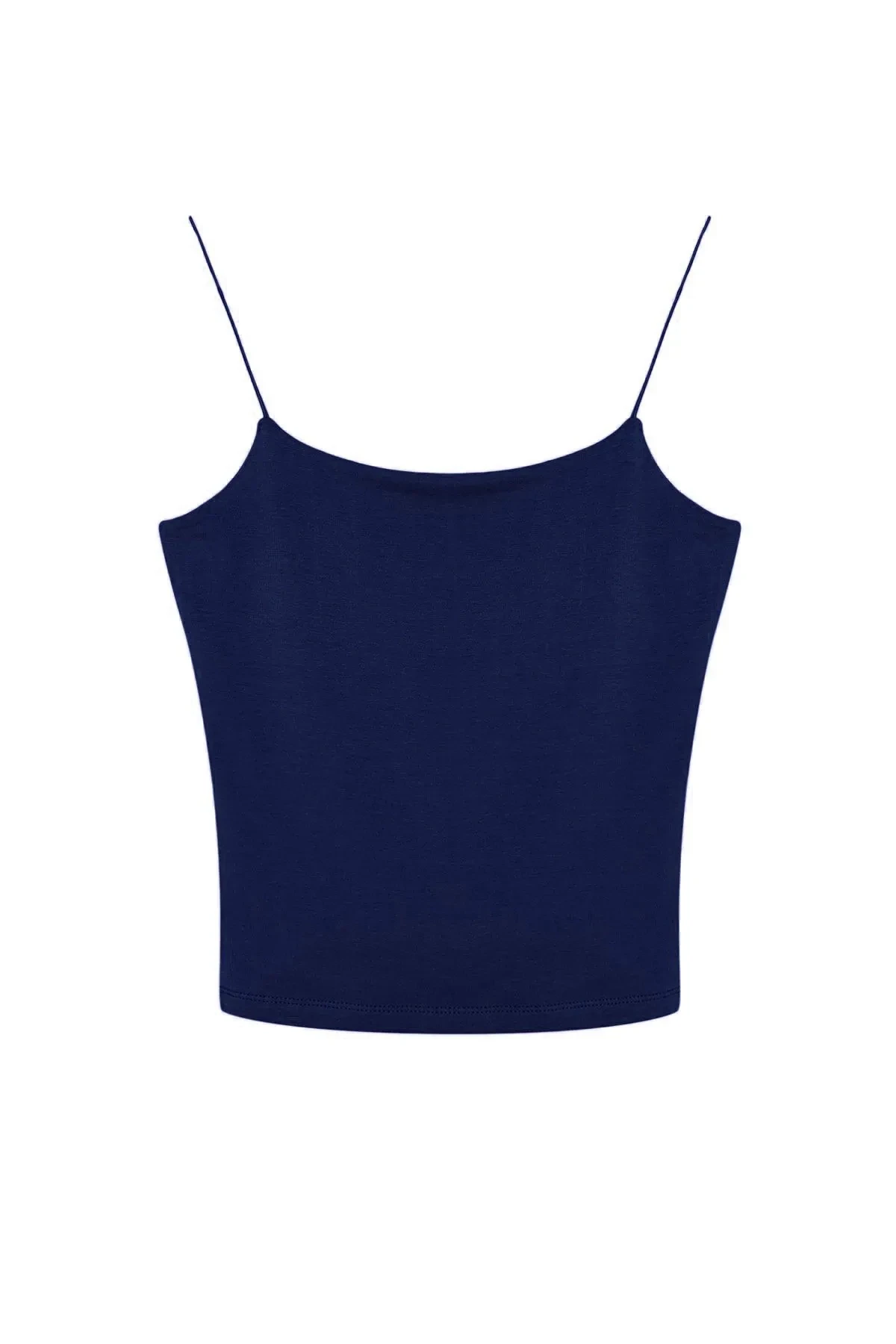 Kadın Lacivert İp Askılı Örme Body Bluz HZL24S-ZK11001