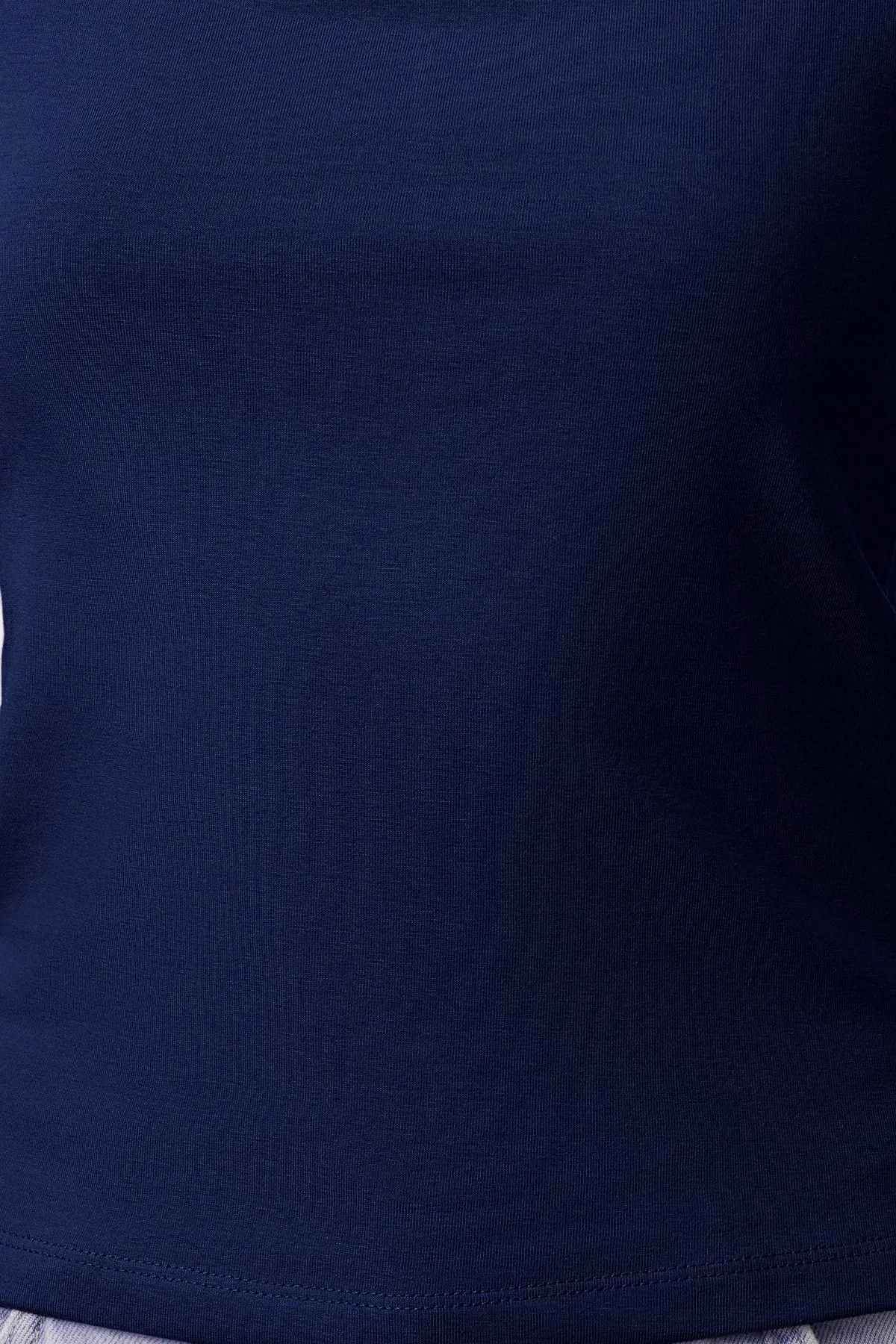 Kadın Lacivert İp Askılı Örme Body Bluz HZL24S-ZK11001