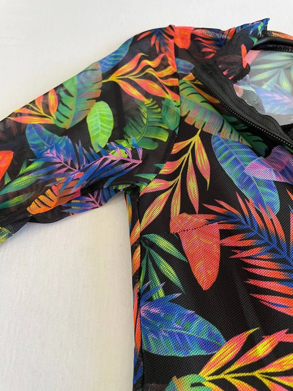 Kadın Siyah Çok Renkli Tül Yüzücü Mayo HZL25S-LC67387