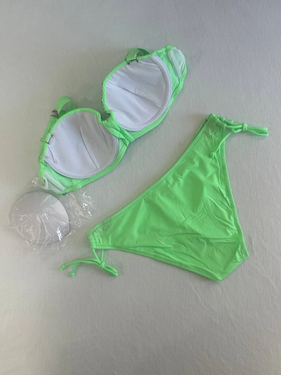 Kadın Yeşil Taş İşlemeli 3 Parça Bikini Takım HZL25S-LC3315