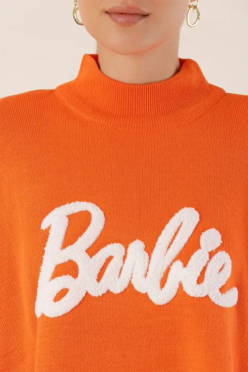 15783 Yırtmaçlı Panço Kazak - D. Turuncu