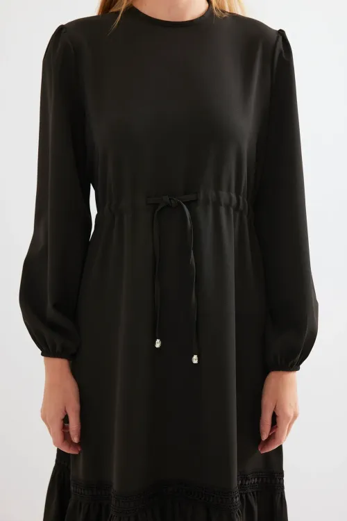 2483 Uzun Boydan Elbise - Siyah