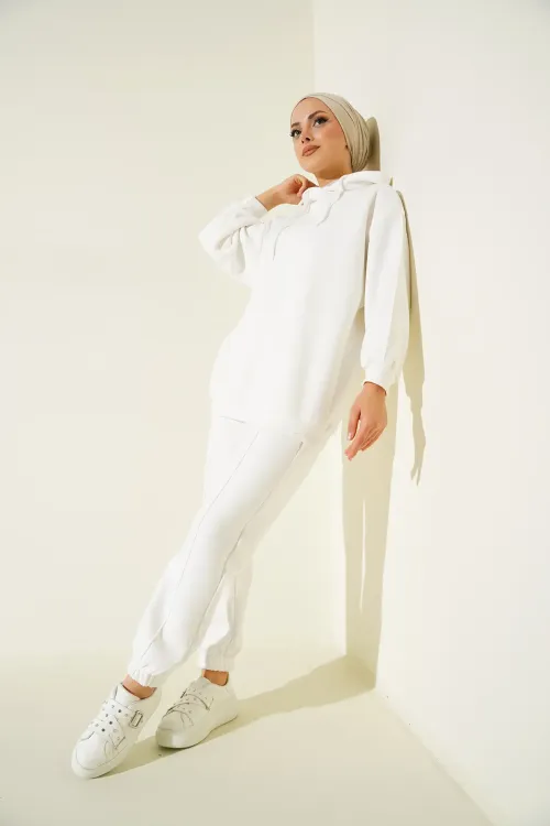 55434 Oversize Eşofman Takımı - Beyaz