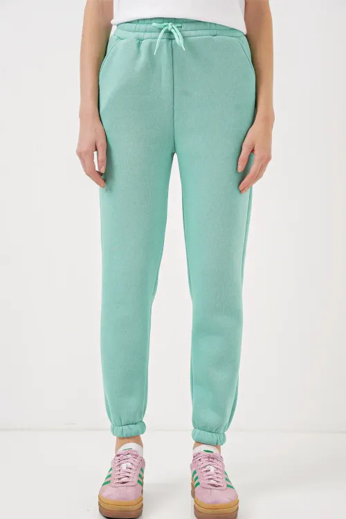 55450 Üç İplik Eşofman Altı - Mint