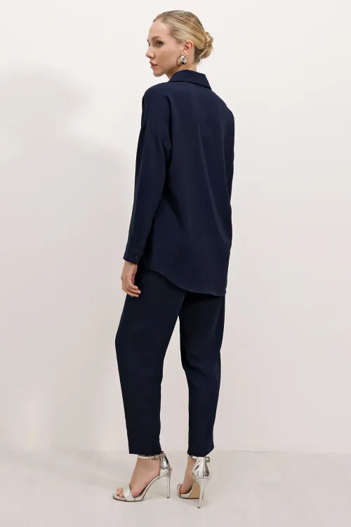 6593 Oversize İkili Takım - Lacivert