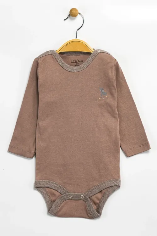 Aziz Bebe Erkek Kız Bebek Çıtçıtlı % 100 Pamuk Body & Zıbın 0 Ay - 12 Ay