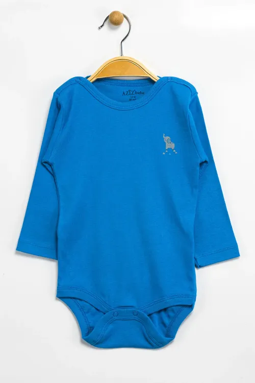 Aziz Bebe Erkek Kız Bebek Çıtçıtlı % 100 Pamuk Body & Zıbın 12 Ay - 36 Ay