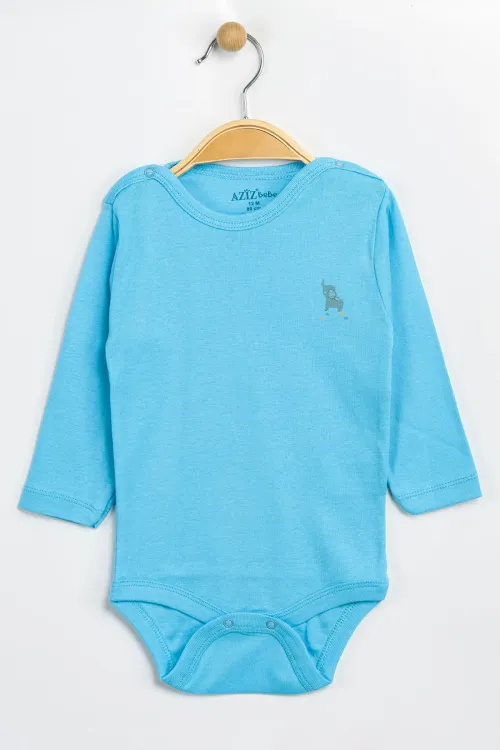 Aziz Bebe Erkek Kız Bebek Çıtçıtlı % 100 Pamuk Body & Zıbın 12 Ay - 36 Ay