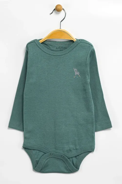 Aziz Bebe Erkek Kız Bebek Çıtçıtlı % 100 Pamuk Body & Zıbın 12 Ay - 36 Ay