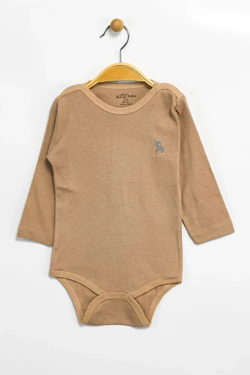 Aziz Bebe Erkek Kız Bebek Çıtçıtlı % 100 Pamuk Body & Zıbın 12 Ay - 36 Ay