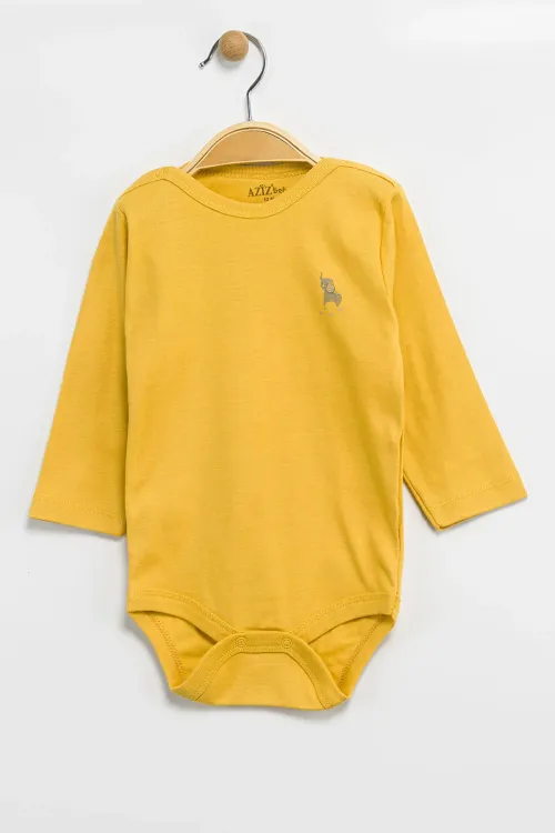 Aziz Bebe Erkek Kız Bebek Çıtçıtlı % 100 Pamuk Body & Zıbın 12 Ay - 36 Ay