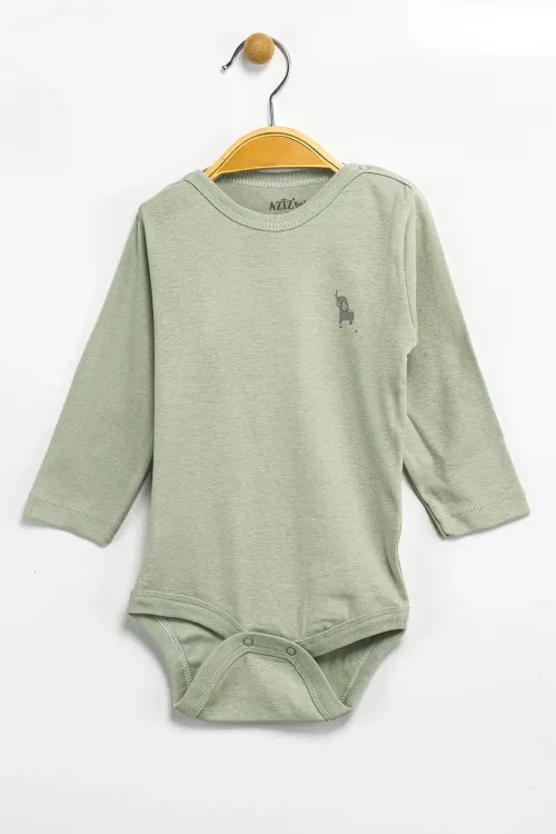 Aziz Bebe Erkek Kız Bebek Çıtçıtlı % 100 Pamuk Body & Zıbın 12 Ay - 36 Ay