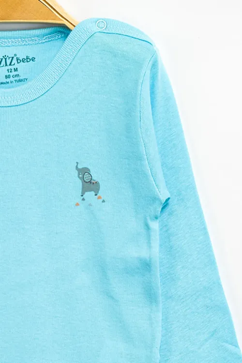 Aziz Bebe Erkek Kız Bebek Çıtçıtlı % 100 Pamuk Body & Zıbın 12 Ay - 36 Ay