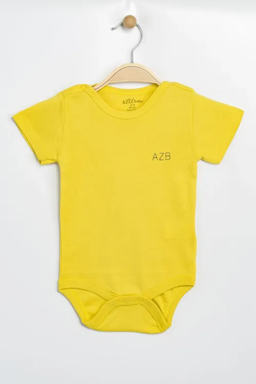 Aziz Bebe Erkek Kız Bebek Çıtçıtlı % 100 Pamuk Body & Zıbın