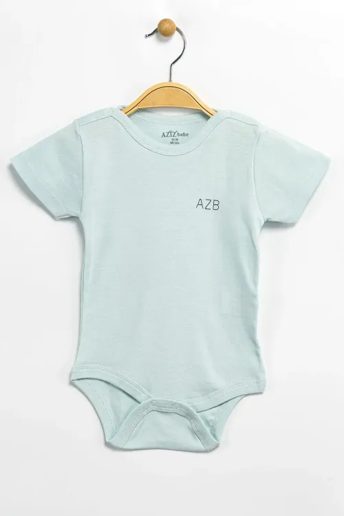 Aziz Bebe Erkek Kız Bebek Çıtçıtlı % 100 Pamuk Body & Zıbın