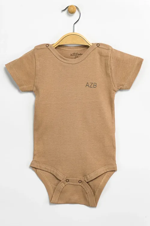 Aziz Bebe Erkek Kız Bebek Çıtçıtlı % 100 Pamuk Body & Zıbın