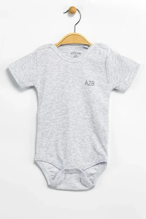 Aziz Bebe Erkek Kız Bebek Çıtçıtlı % 100 Pamuk Body & Zıbın