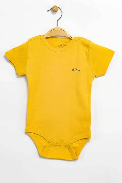 Aziz Bebe Erkek Kız Bebek Çıtçıtlı % 100 Pamuk Body & Zıbın