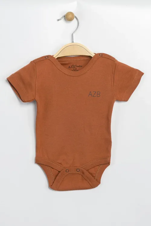 Aziz Bebe Erkek Kız Bebek Çıtçıtlı % 100 Pamuk Body & Zıbın