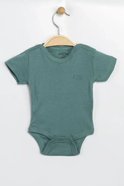 Aziz Bebe Erkek Kız Bebek Çıtçıtlı % 100 Pamuk Body & Zıbın