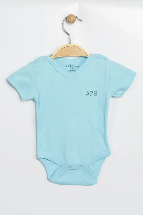 Aziz Bebe Erkek Kız Bebek Çıtçıtlı % 100 Pamuk Body & Zıbın