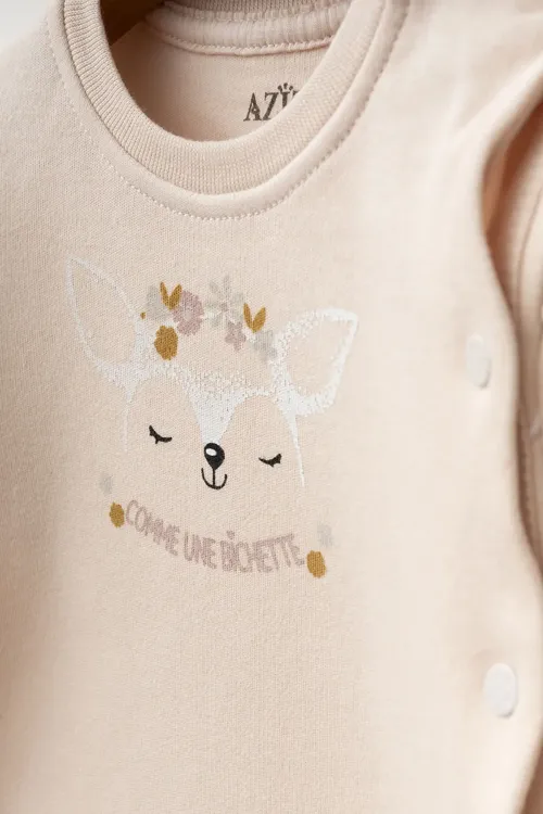 Aziz Bebe Kız Bebek Animal Desenli % 100 Pamuk 10  Lu Hastane Çıkış Seti 0 Ay - 3 Ay