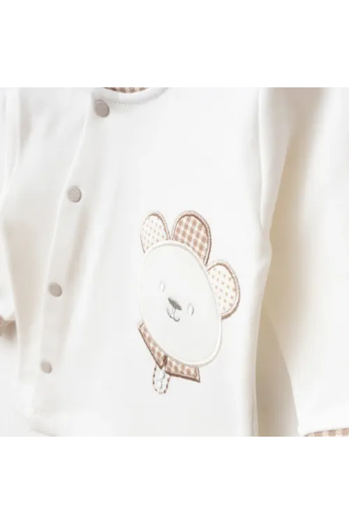 Erkek Bebek Animal Desenli % 100 Pamuk 5  Li Hastane Çıkış Seti 0 Ay - 3 Ay